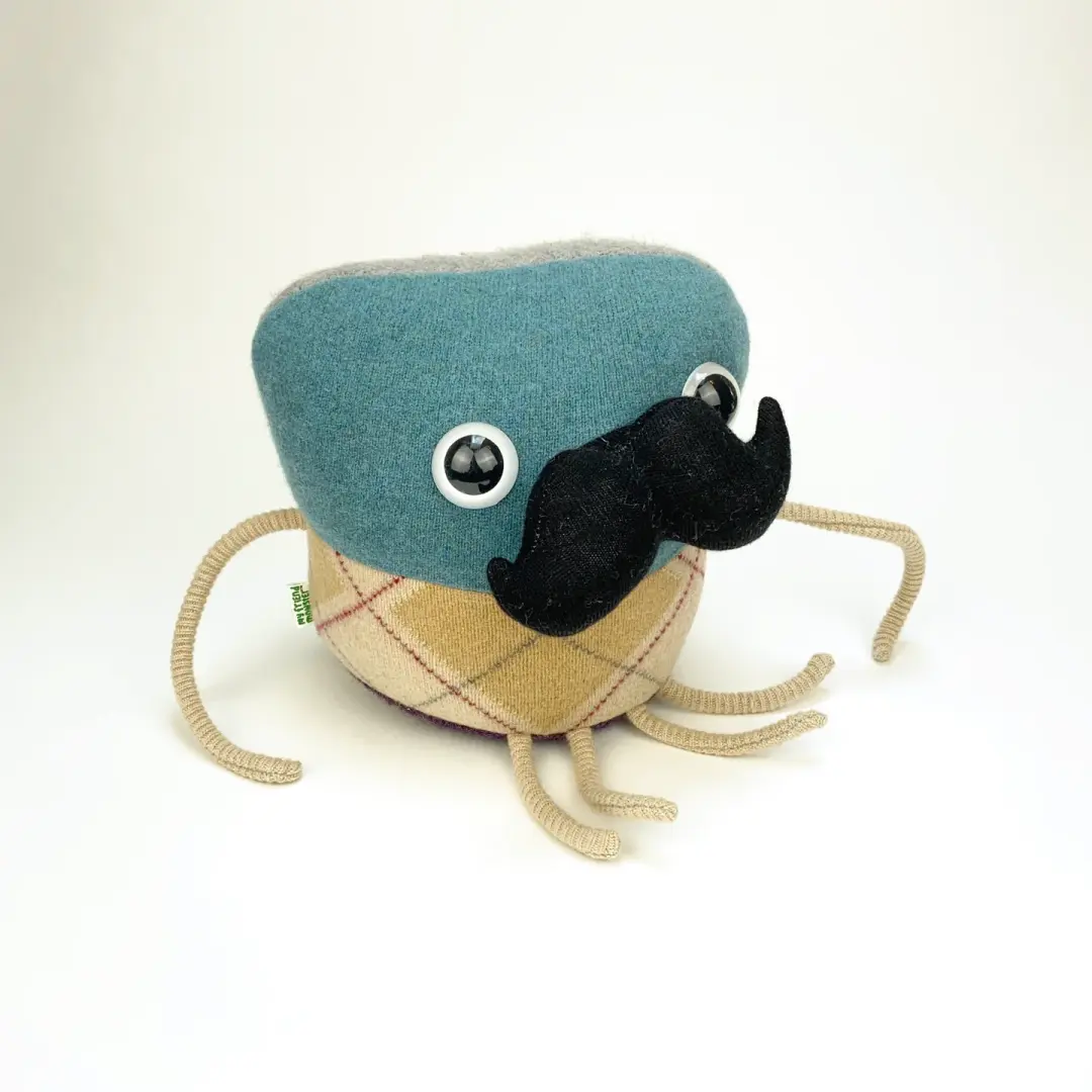 Ronald the handmade stuffed moustache monster plush