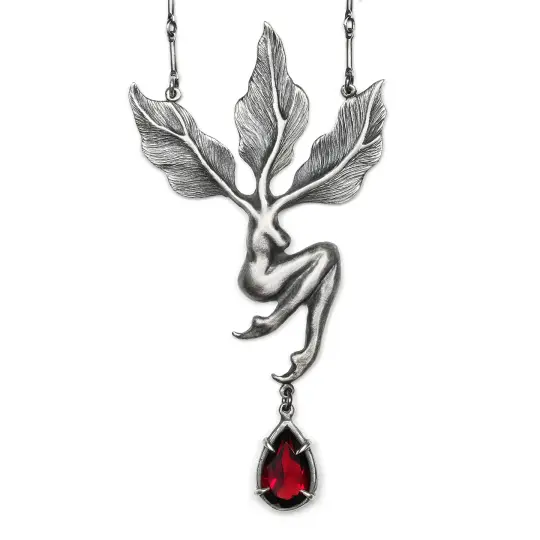 * Ready to Ship * The Dreaming Mandragora. Garnet Necklace.