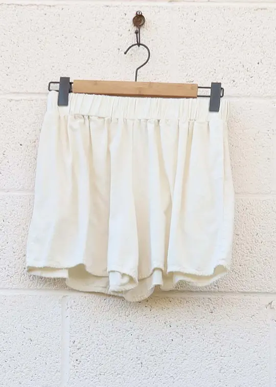 SALE - Mimosa Shorts / Natural / S / Raw Silk (159)