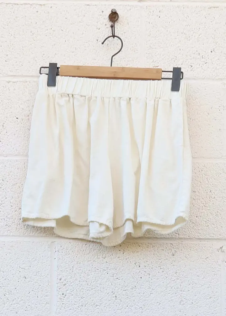 SALE - Mimosa Shorts / Natural / S / Raw Silk (159)