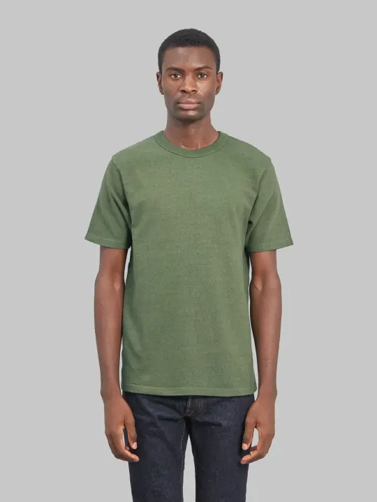UES No.8 Slub Nep Short Sleeve T-Shirt Green