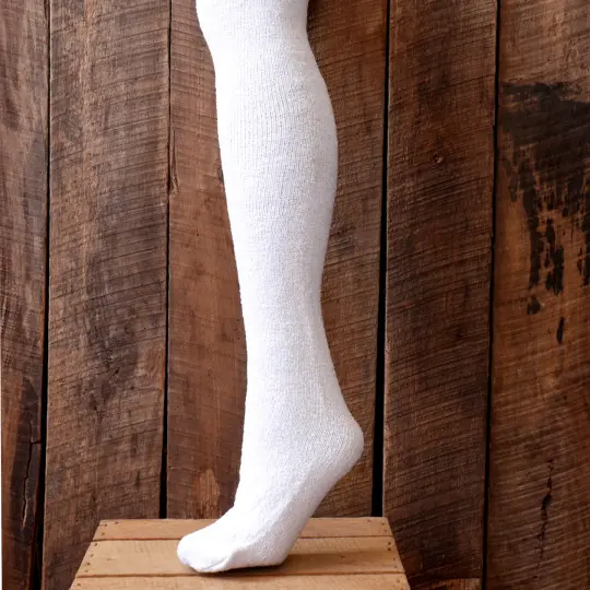 Heavy White Stockings - Special Deal