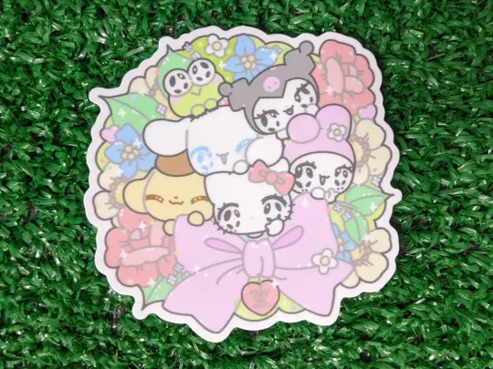 kawaii critter besties waterproof sticker