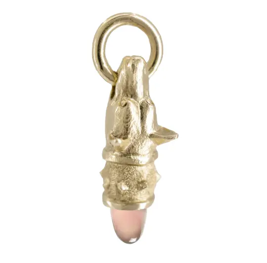 Ispín - Faithful Hound Pendant with Peach Moonstone