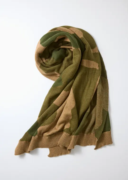 ROTOTO - Duck Camo Scarf - Dark Beige