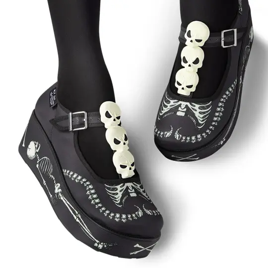 Skeletons Under Your Bed Women's Mary Jane Platform