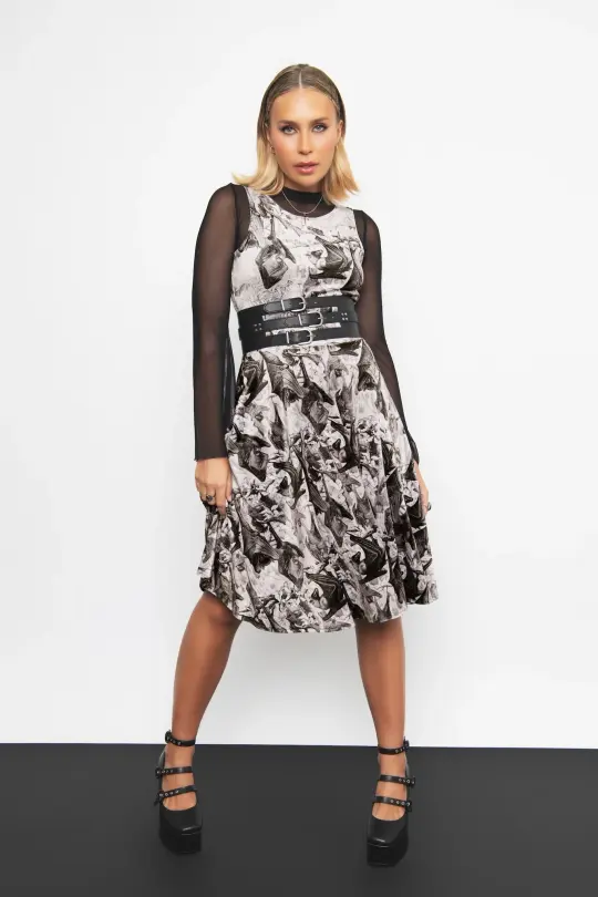 Cave Dwellers Velvet Princess Midi Dress