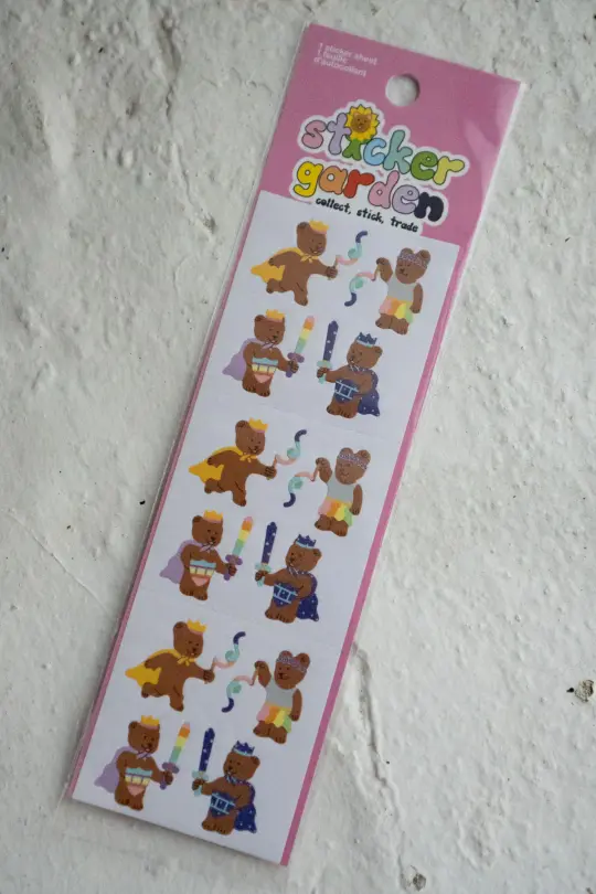 Dress-Up Play Bears - Shimmery Sticker Strip