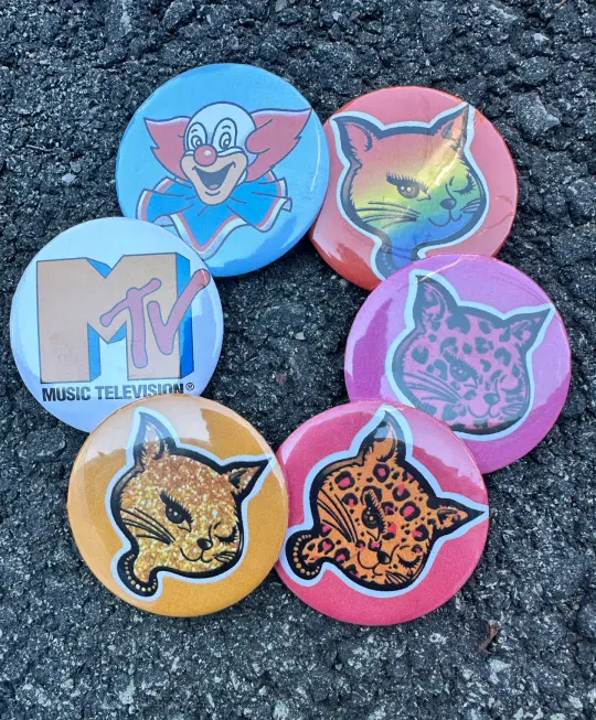 Retro magnets or pins (lots of choices!)