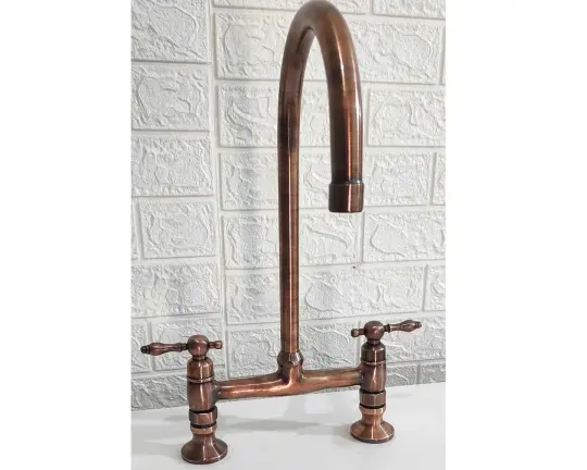 Moroccan Copper Bridge Faucet  Kitchen Faucets