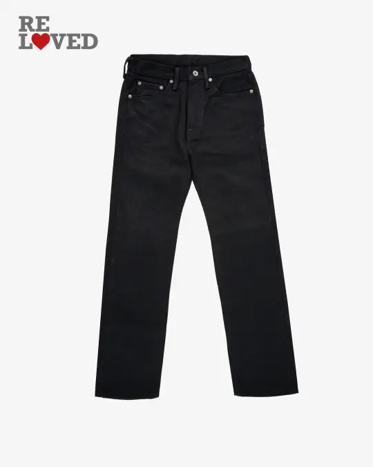 21oz Selvedge Denim Straight Cut - Superblack Non-Fade (IH-634S-SB) Tag 29, Hemmed to 30.2"