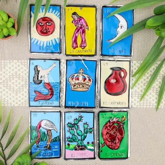 Lotería Tin Art Wall Ornament