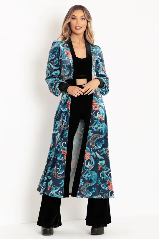 Koi Waters Velvet Maxi Jacket
