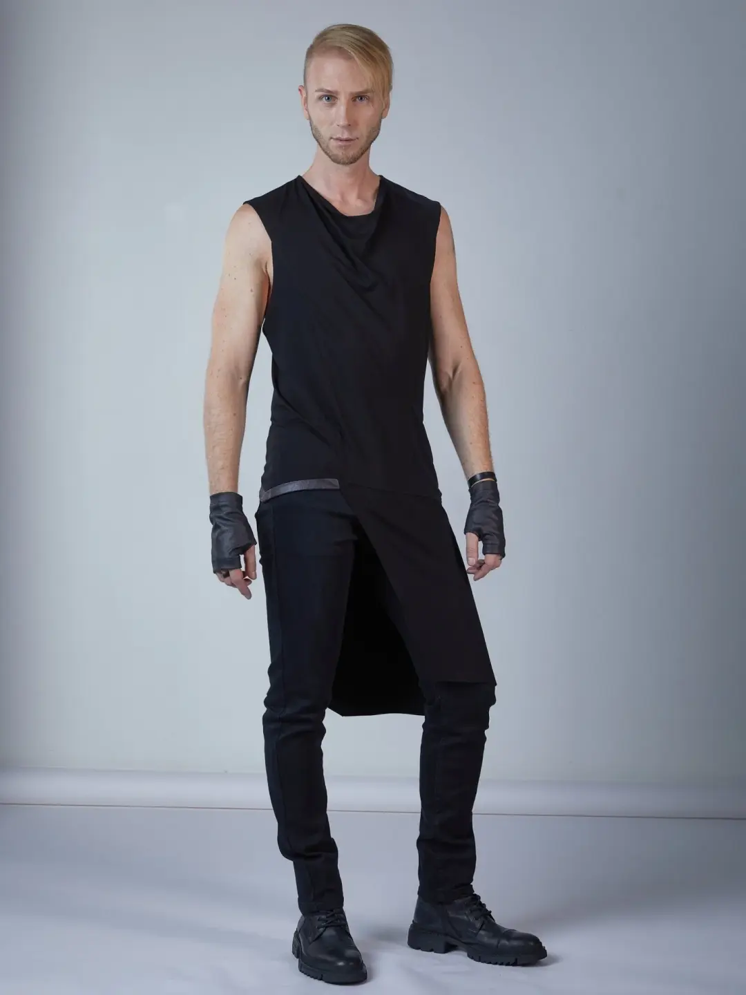 ERL Black asymmetric shirt