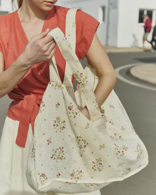 Carry All Linen Tote Bag