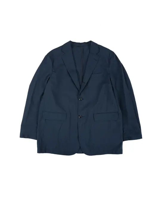 Beams Plus 3B Anywhere(wear) Jacket Seersucker Plaid Navy