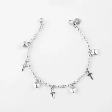 Cross My Heart Charm Bracelet