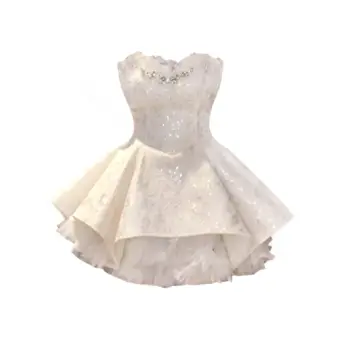 Cute White A-Line Strapless Applique Bodycon Mini Summer Dress Homecoming Dress RS291