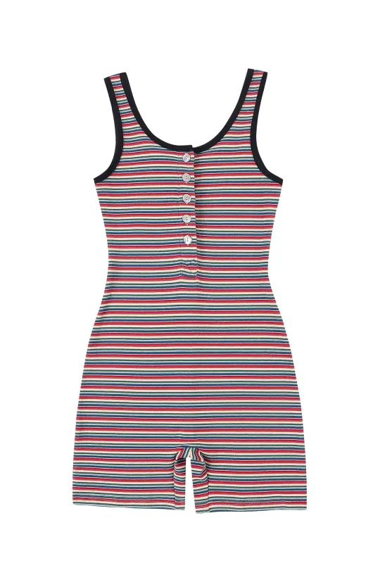 Monsanto Stripe Cotton Romper