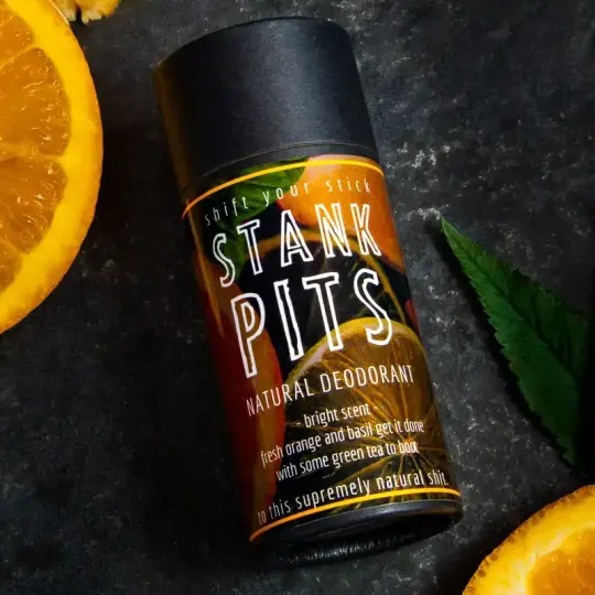 Stank Pits Deodorant, Bright Scent.
