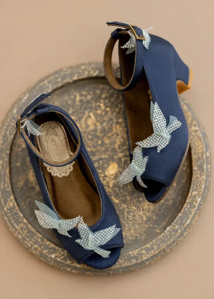 Valeria Heels in Navy
