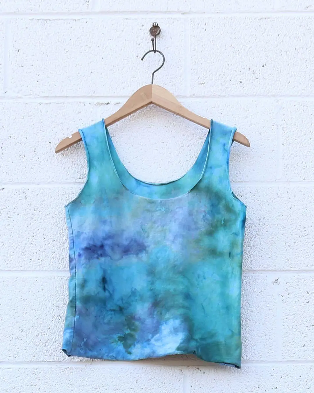 OOAK - Eos Cropped Shirt / L / Stretch Cotton / Ice Dye (289)