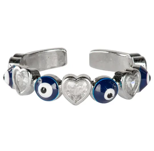 Evil Eye Heart Ring