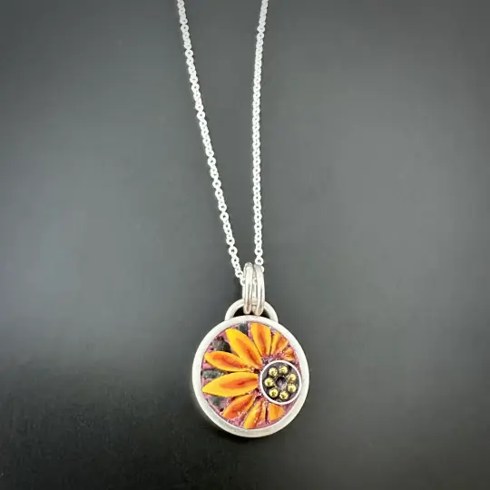 Sunflower Spot Pendant