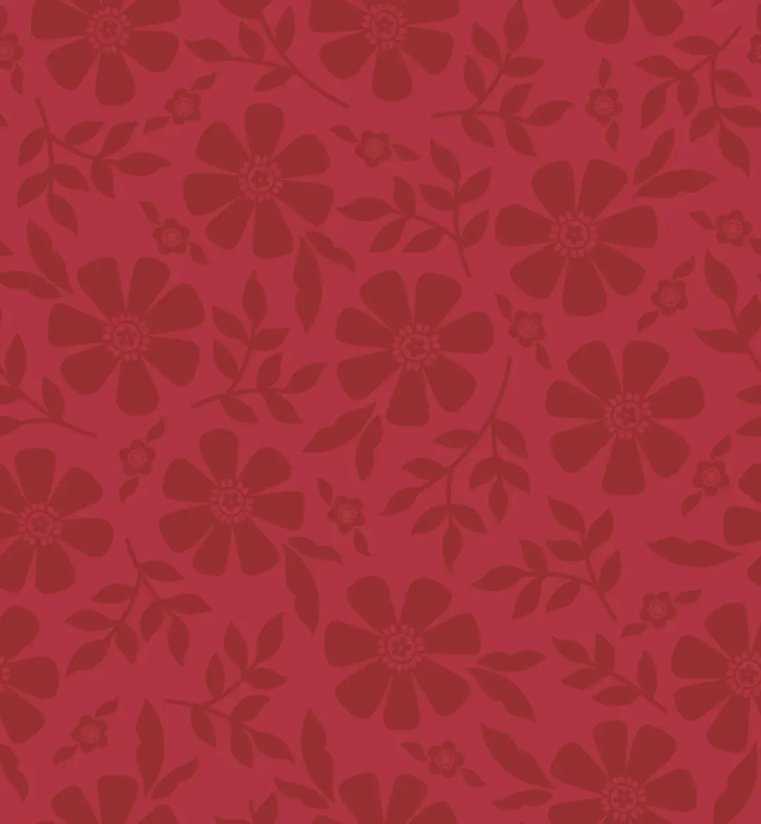 Red Tonal Flowers from Orchard House