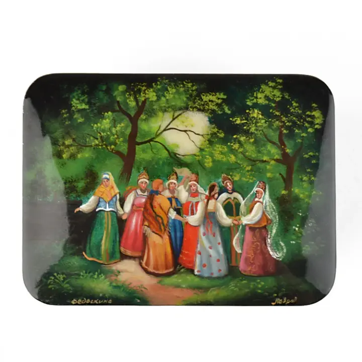 Lacquer Box - Fedoskino - Russian Khorovod