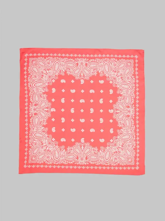 Anonymous Ism Paisley Silk Scarf Red