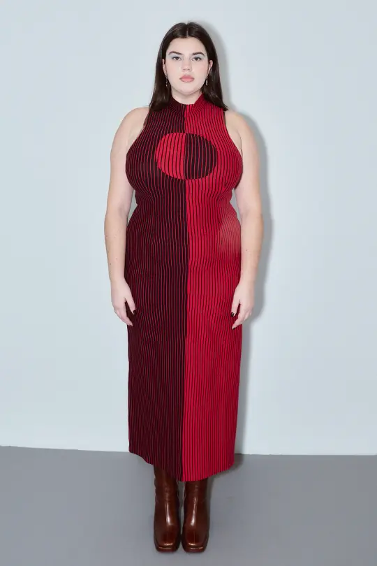 Blood Stripe Maxi Dress