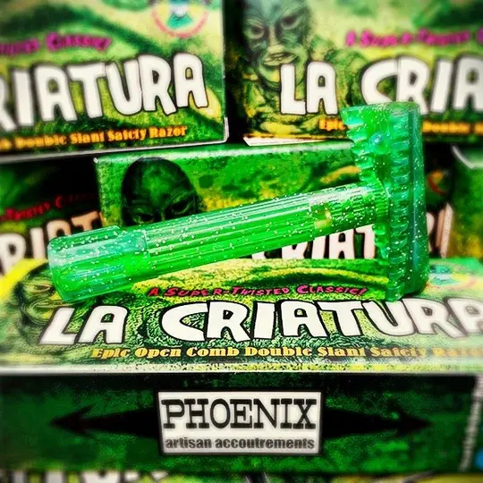 La Criatura Open Comb Double Slant Safety Razor | Twisted Shave Tech | Spark-Tacular!