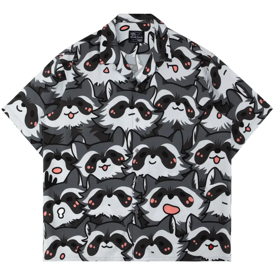 Nice Racc-oon Button Up