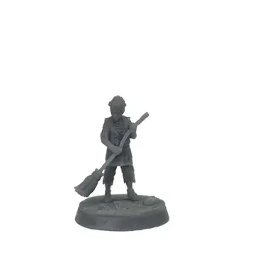 Innkeeper’s Little Helper: Child With Broom RPG Miniature (32mm)