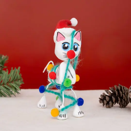 Clay Christmas Day of the Dead Cat