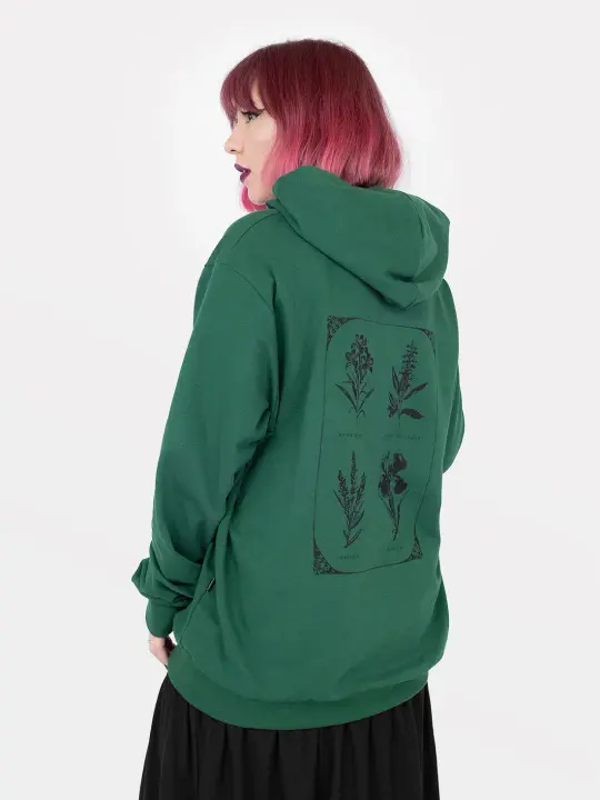 Zielona bluza z kwiatami Herbarium