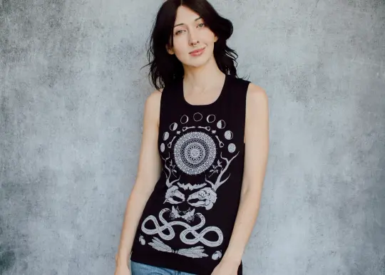 Rabbit Skull Antler Muscle Tank