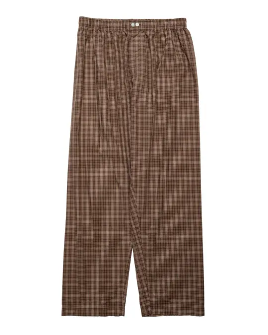 Tekla Fine Twill Pyjama Pants Serra Checks