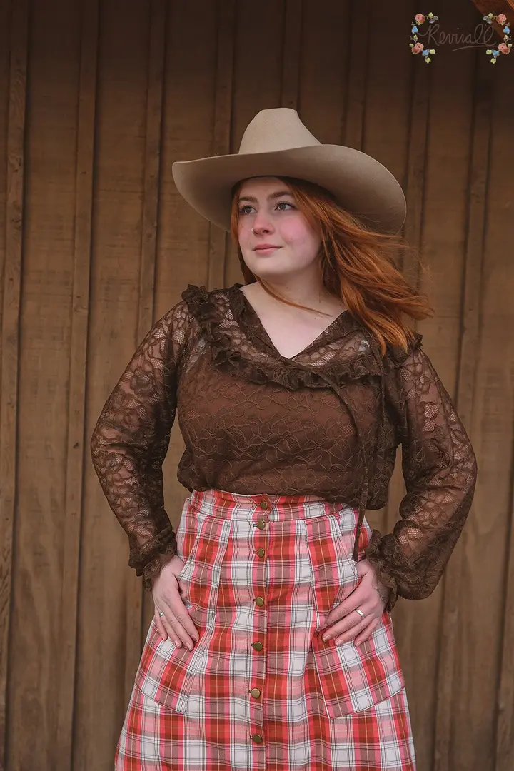 Pre-Order Victorian Lace Blouse in Copper Queen