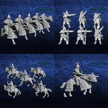 Unpainted 28mm 3D-printed Grand Duchy of Moscow full army, 40 miniatures — tabletop miniatures for historical wargaming, D&D & Pathfinder