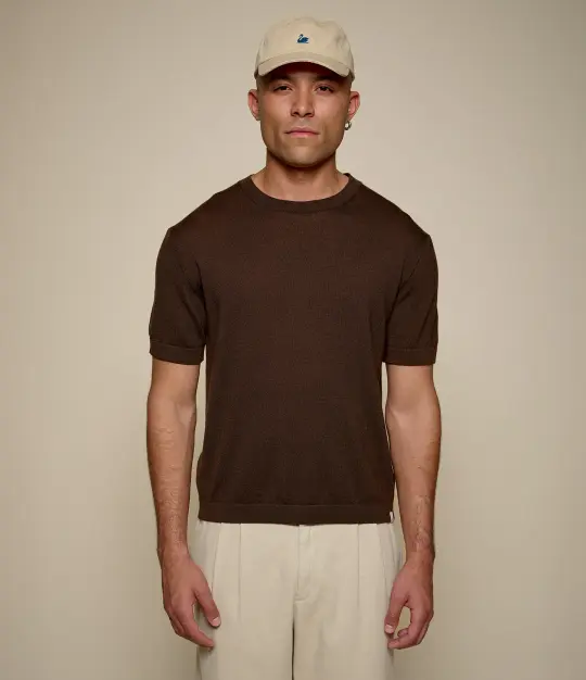 Refined Knitted Merino Wool T-Shirt