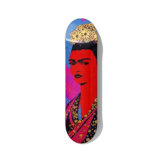Floral Portrait Pop Art Skateboard Wall Art