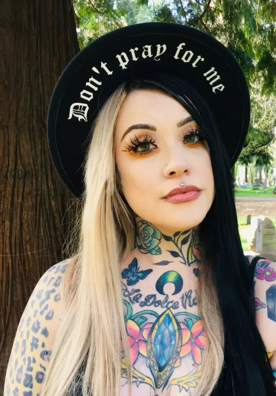 Don't Pray For Me Vegan Felt Hat