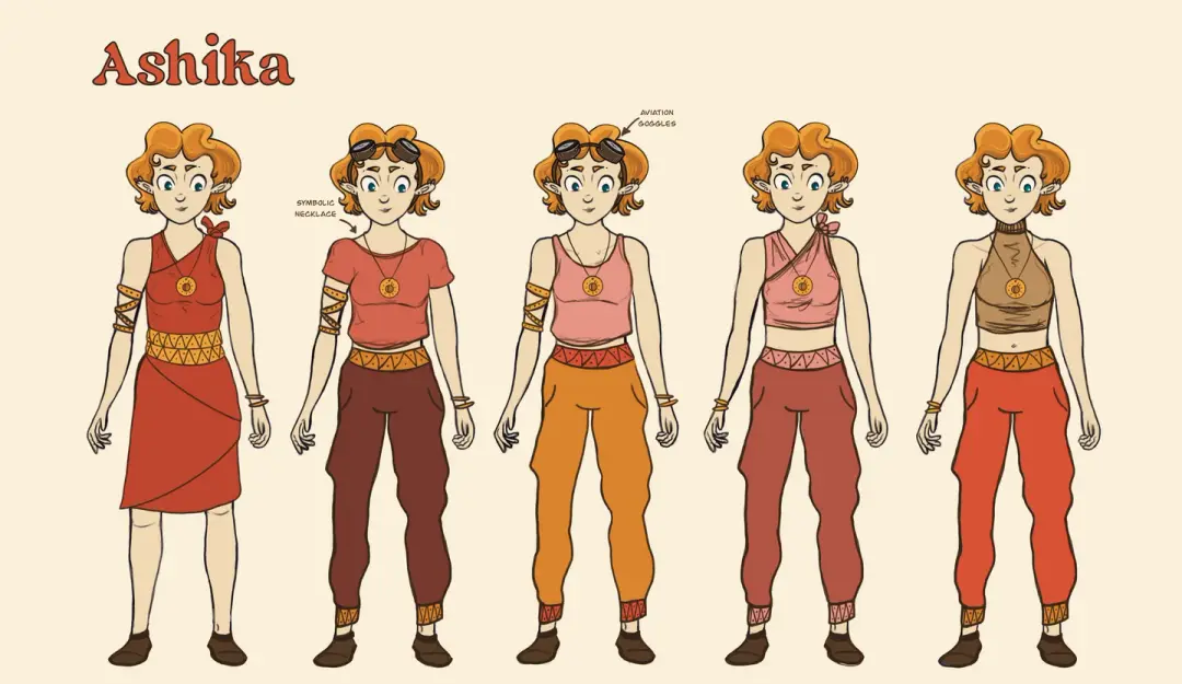 Character Sheet: Ashika (portfolio)