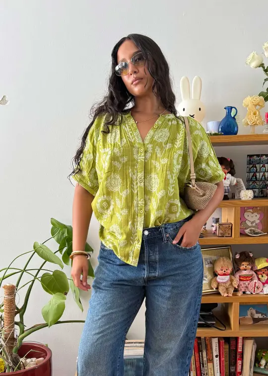 salome blouse | summer 26 | aloe