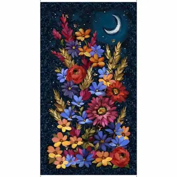 Midnight Petals Panel