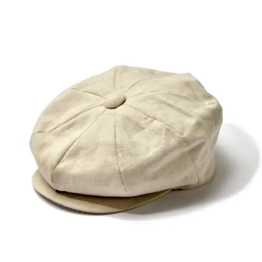 LINEN NEWSBOY CAP