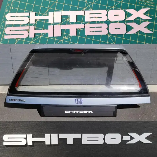 SHITBOX Emblem - EF Civic / CRX Raised Letter Font