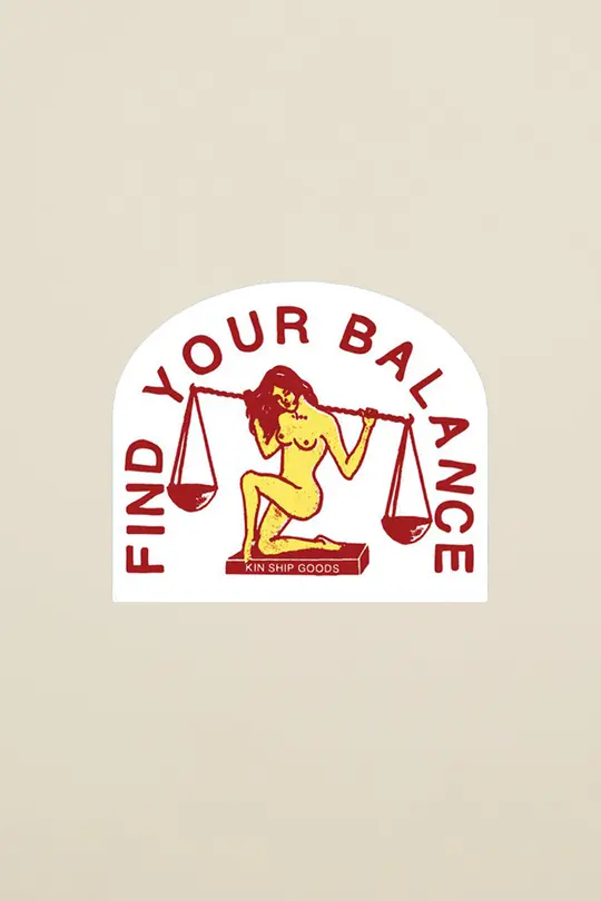 Find Your Balance Sticker